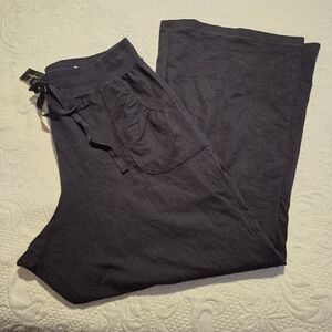 Lane Bryant women's 18/20 or 1X black pull on wide leg pants NEW